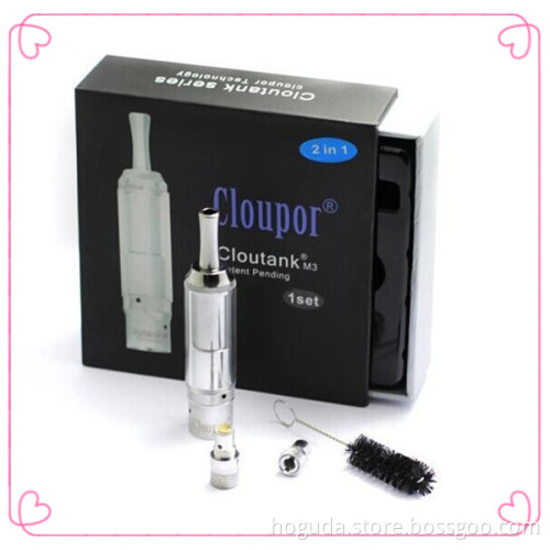 E-Cigarette Mechanical Mod Dry Herb Cloutank M3 Kit and Hot Selling Ecig Atomizer Cloutank M3 with Refillable E Cigarette